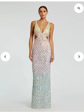 Mac Duggal 6049 Sz 12 Rainbow Sequin 🦄